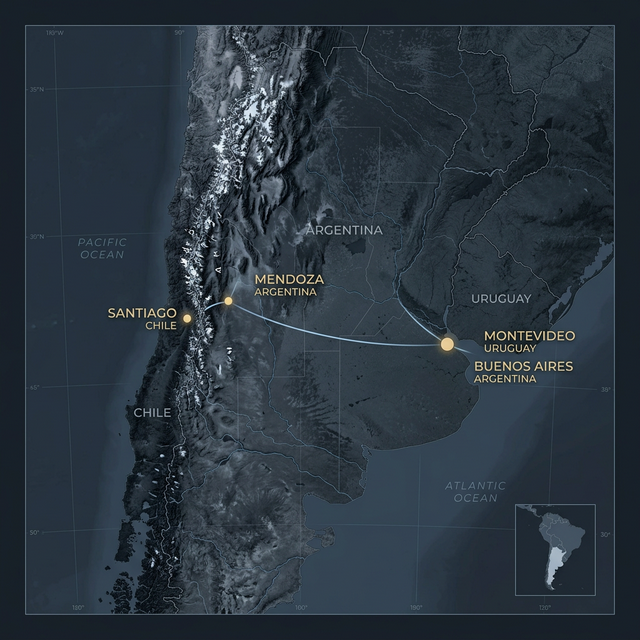 Eje Santiago - Mendoza - Buenos Aires